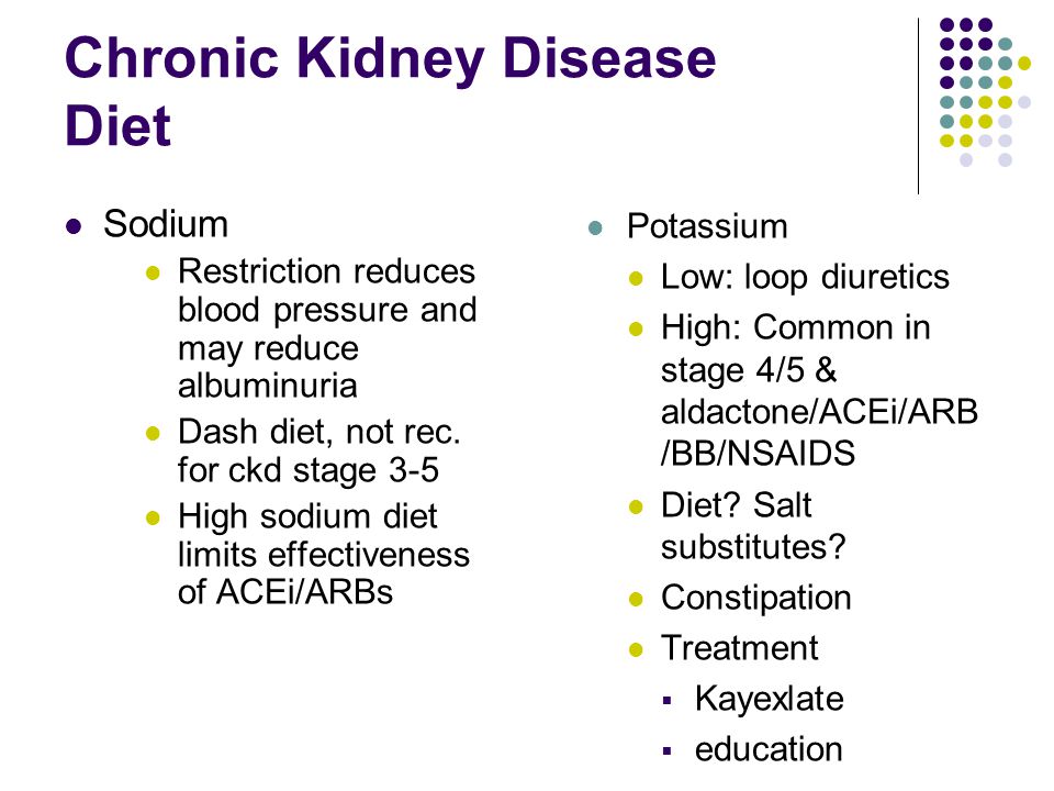 low potassium diet for chronic kidney disease